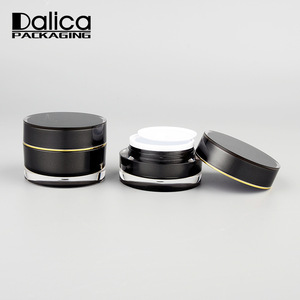 classic 0.5oz 1oz 2oz 4oz 8oz black round empty acrylic cosmetic jar