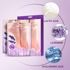 custom private label natural organic lavender foot peel mask peeling nourishing exfoliating foot mask