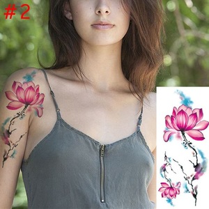 EP13 New Fashion Removable Women Lady 3D Flowers Waterproof Temporary Tattoo Stickers Beauty Body Art Easy Wear And Easy Clean