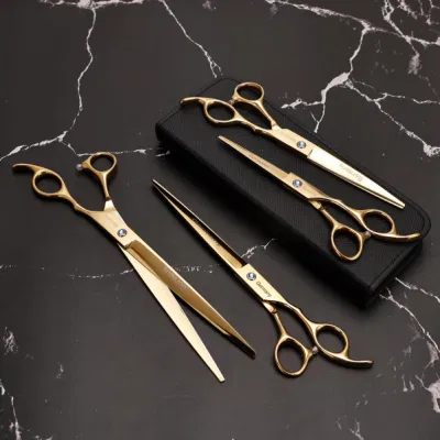 Four Sizes Scissor Gold Professional Hairdresser Beauty Products Beauty Instrument