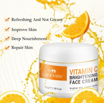 High Quality 50 Ml Black Skin Bleaching Whitening Face Yellow Cream Private Label Retinol Vitamin C Face Cream