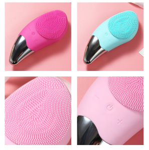 High Quality Silicone Waterproof Stick Face Finger Held Facial Cleansing Brush