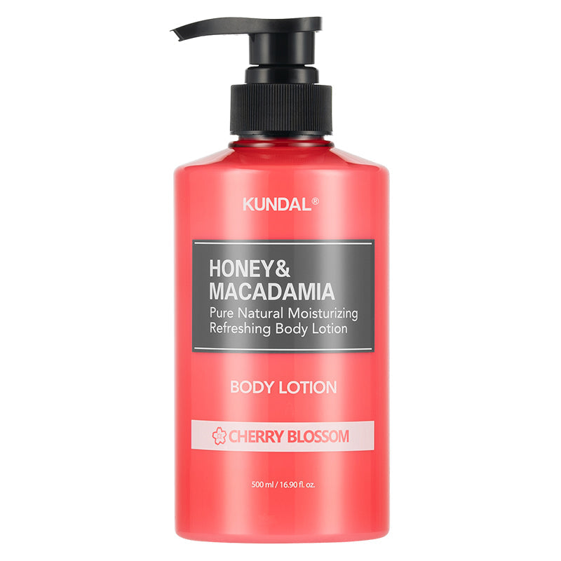 (KUNDAL) Honey &amp; Macadamia Pure Body Lotion [Cherry Blossom] 500ml