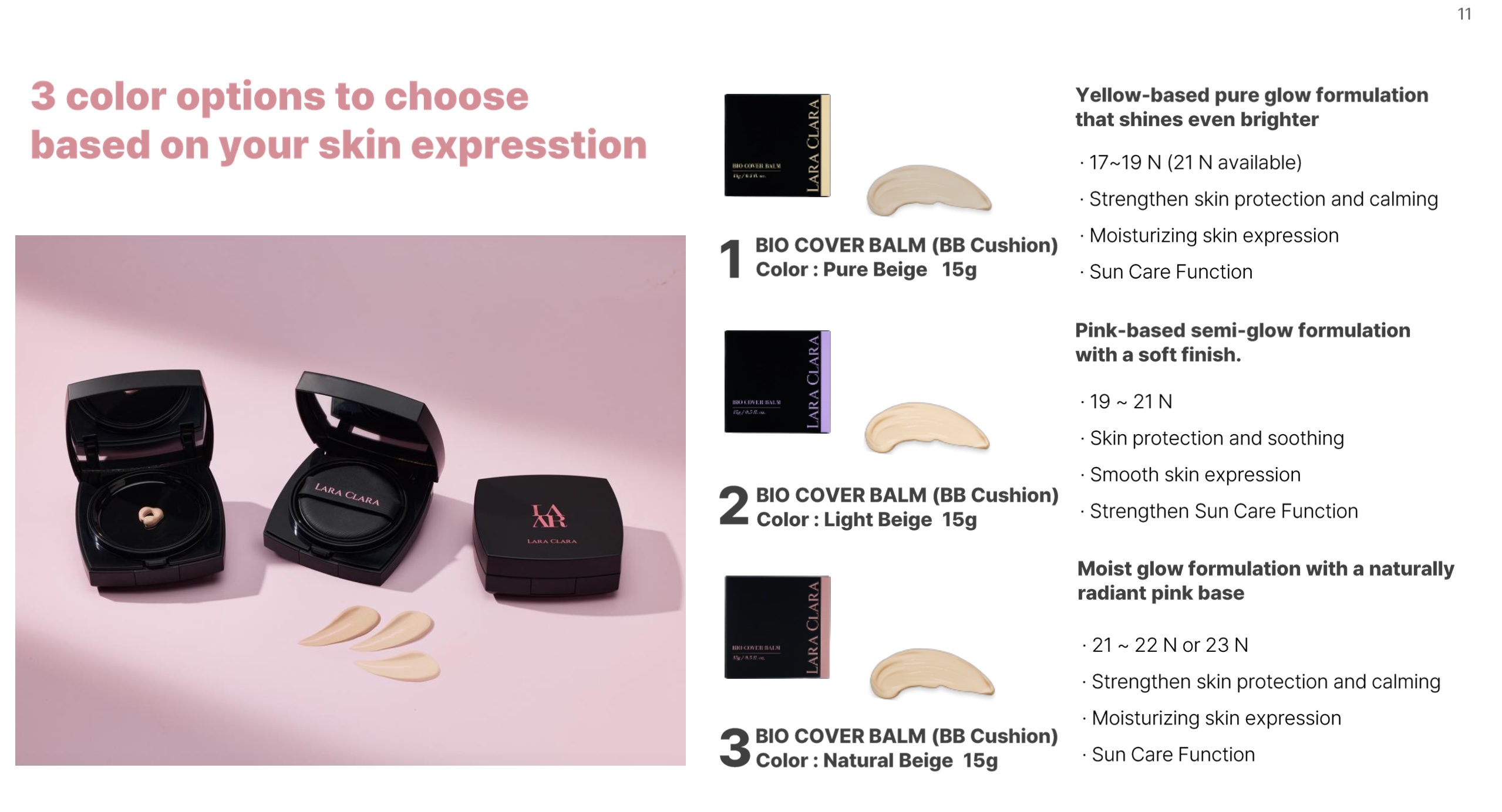 [LARA CLARA] BIO COVER BALM Cushion, skin care 