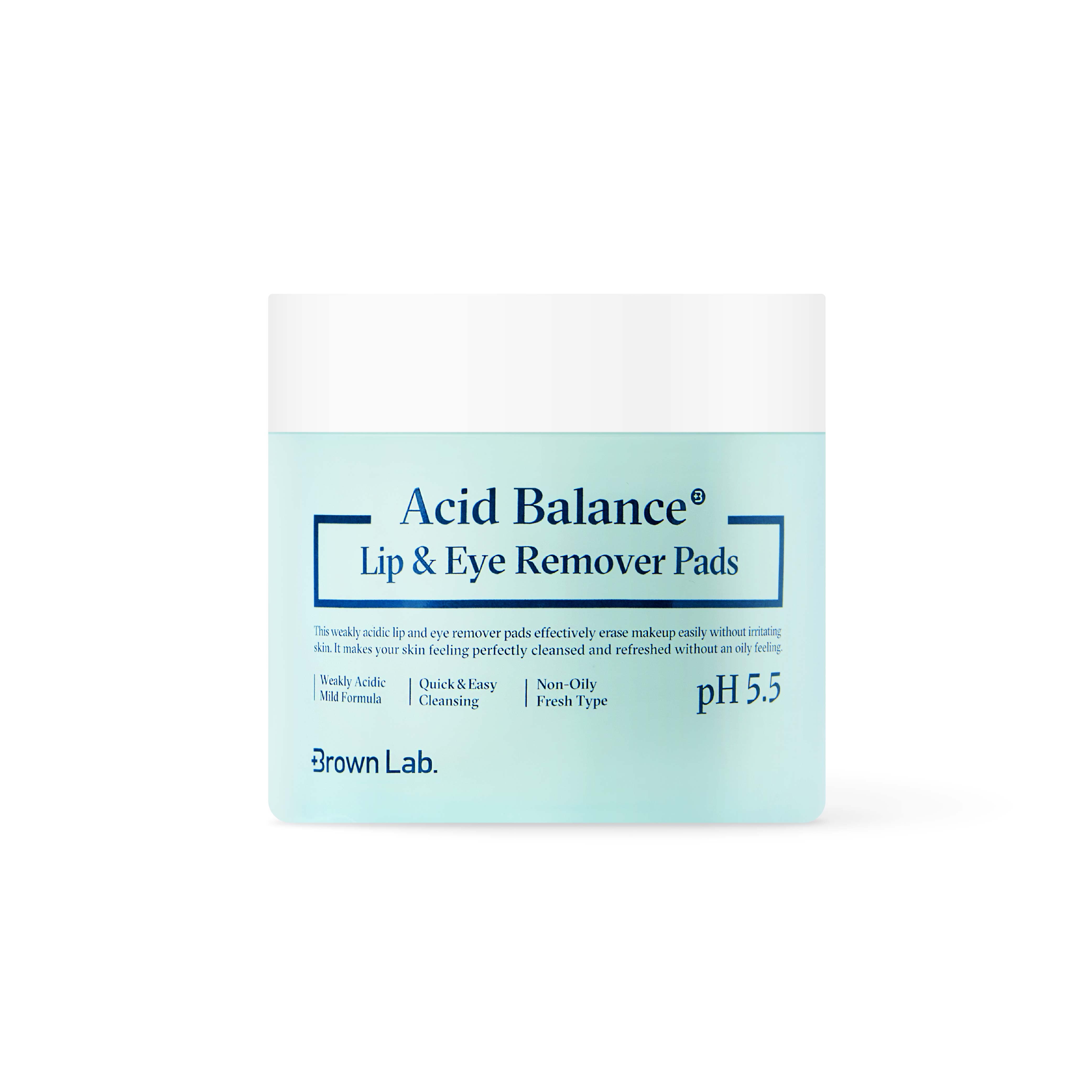 lip and eye remover pads, fast melting remover pads, pH5.5