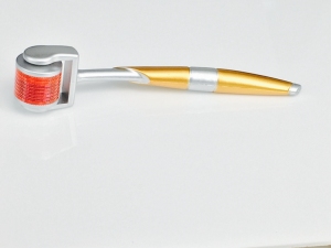 Medical Grade ZGTS Derma Roller Golden Handle Microneedle Derma Roller Titanium 192 Micro Needle Roller