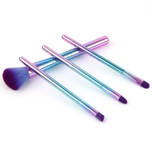 New Model Gradient Color Plating Handle Makeup Brush Set Beauty Tool Facial Kits