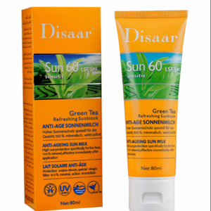 NO.DS51005 80ml Green tea Fresh Cooling Sunblock SPF60 ,Sunscreen for skin and body