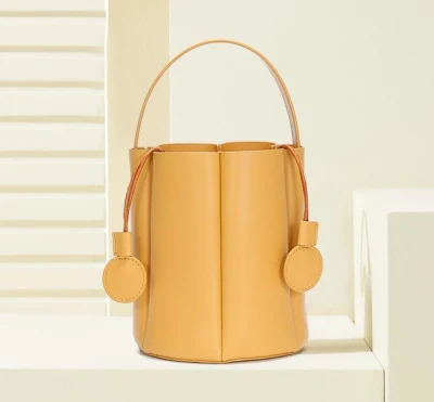 Popular Fashion Leather Bucket Bag with Cross-Body, One-Shoulder Handbag, Small Female PU Bag 2 in 1