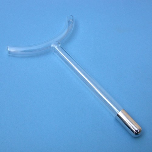 Portable High Frequency Facial Machines Accessories Fork Shaped Glass Electrotherapy Tube