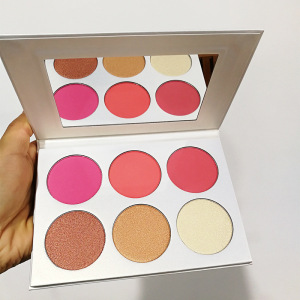 Private Label Custom Highlighter Cheek Blusher Powder Soft Delicate Makeup Blush 6 Colors Face Blush Palette