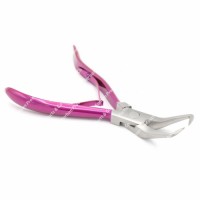 Professional Hair Extension & Beading Tool Kit Plier Set for beads (4 Piece) Micro Ring (Pink)