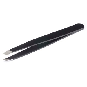 Professional Stainless Steel Hollow Style Eyebrow Tweezers Slant Tip Sharping