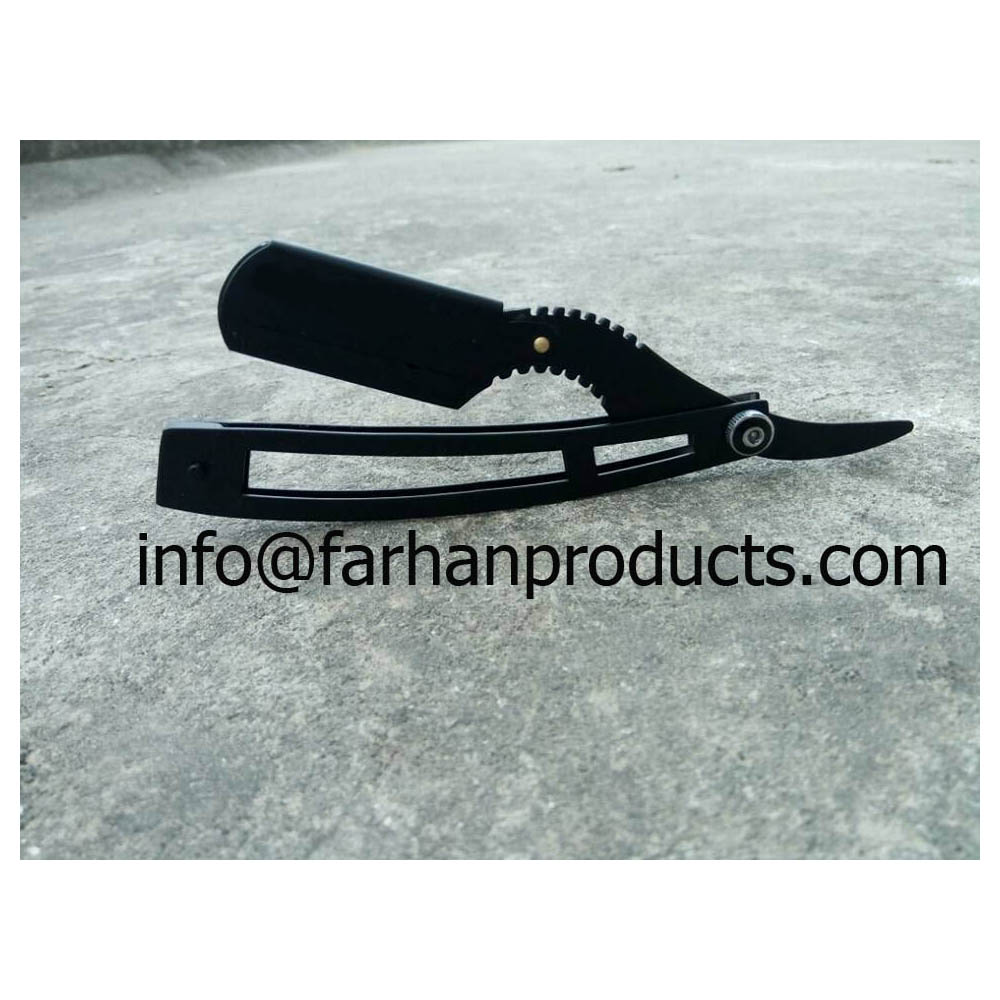 Removable Barber Razor Removable black safety straight barber razor for men | Supplier from ...
