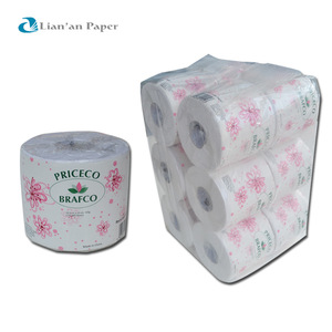 Standard Roll Size Recycled Pulp Toilet Tissues Soft Toilet Paper Zhangzhou Lianan Paper Co