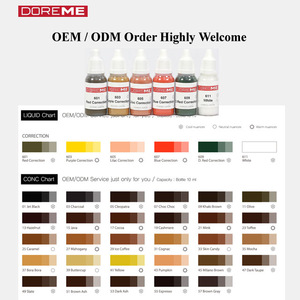 TATTO INK / OEM / ODM Micro Semi Permanent Makeup Pigment of cream type / Tattoo Ink / DOREME