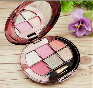 Wholesale 6 colors makeup palette best colourful popular shine and cosmetic naked eye shadow