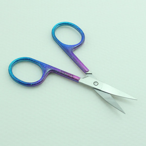 Wholesale Comfortable Epoxy Handle Makeup Trimming Eyebrow Scissor