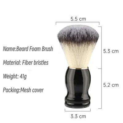 Wholesale Men′s Soft Bristle Synthetic Facial Cleansing Brush Manual Shaving Soap Cream Lathering Brush for Barber Shop