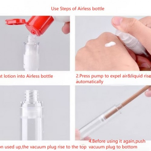 5ml 10ml 15ml AS airless bottle,lotion airless bottle,Mist spray airless bottle
