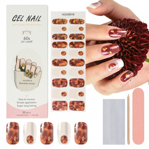 semi cured gel nail wraps