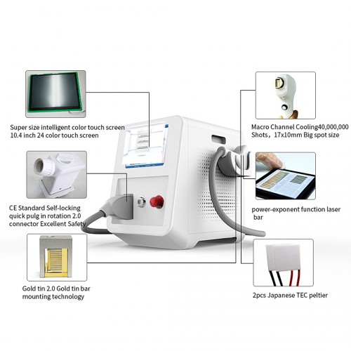 1600W 808nm Depilation Beauty Equipment Alma Ice Titanium Device 808 755 1064 Nm Diode Laser Hair Removal Machine