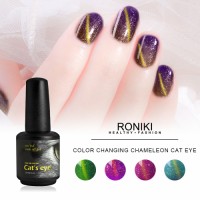 RONIKI Color Changing Chameleon Cat Eye Gel,Colorful Cat Eye Gel﻿