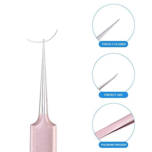 Lash Tweezers for Volume Eyelash Extension Professional Stainless Steel Lash Tweezers for Make Fans 3D 6D Volume Lashes Tools