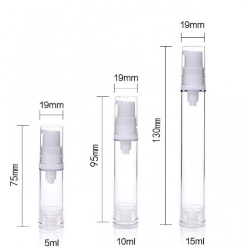 5ml 10ml 15ml AS airless bottle,lotion airless bottle,Mist spray airless bottle