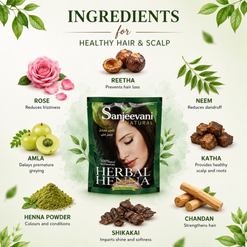 Super Quality Herbal Black Henna Hair Dye Powder