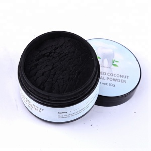 100% natural activated coconut/bamboo charcoal teeth whitening powder, mint flavor 50g