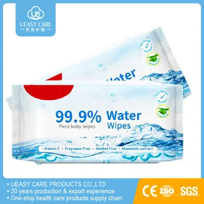 10PCS Packed Wet Wipes with Custom Printing Mint Customized Material Woven Babay Skin Cleaning Whole Sell