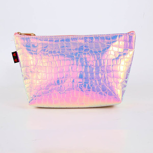 2018 China Factory fashion Holo PU Cosmetic Bag Makeup