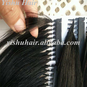 2018 new products high quality double drawn cuticle aligned remy hair 6D feather line in human hair extensions