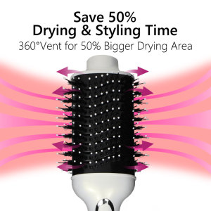 3 In 1 Salon Ionic Hot Air Brush One Step Hair Dryer And Styler Hot Air Brush