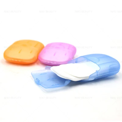 50 Sheets Disposable Travel Portable Plant Extract Fragrance Water Soluble Hand Soap Paper Handy Travel Washable Paper Soap Scented Pocket Customized Rose Soap