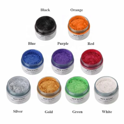 9 Colors Hair Styling Paste Hair Color Mud Cream Wax