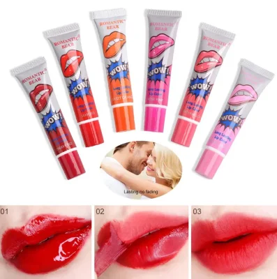 Beauty Mia Wholesale Waterproof Lipstick Famous Brand Beauty Red Wow Makeup Matte Lip Gloss Impermeable Lip Gloss