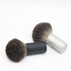 China Soft bristle custom logo metal handle shaving brush mens shaving brush