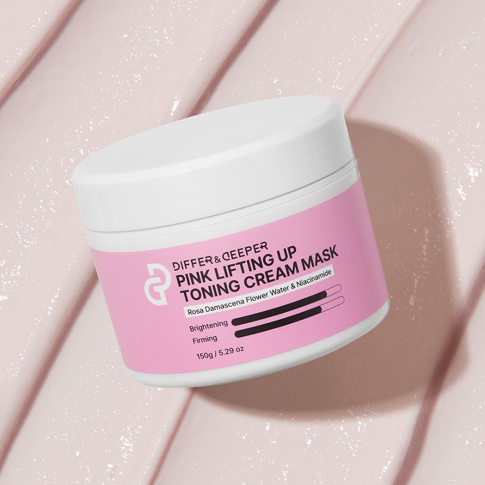 [DIFFER&DEEPER] Pink lifting up toning cream mask