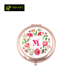 DIY Printable sublimation folding metal compact Sublimation Dressing Mirror Makeup Mirror