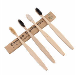 Eco- friendly Charcoal Bristles OEM Bamboo Toothbrush with Customized Packing and Logo