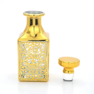 Empty Electroplate UV Gold Coating Shiny Spray Bottle Glass Bottle for Essential Oil