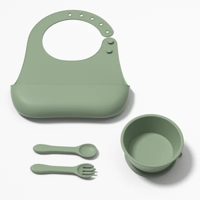 FDA Food Grade Silicone Baby Tableware Bowl Platecup Set