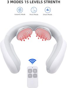 Foldable  Portable Smart Neck Massager Wireless Intelligent Neck Massager With Heat Portable Pulse