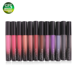 Frosted tube 26 colors your own brand makeup customised matte lip gloss