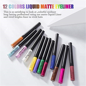 High Pigmented Colorful Brighten Pigments Smudgeproof Long Lasting Matte Liquid Eyeliner