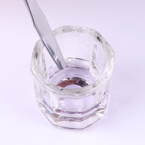 High Quality Crystal Glass  Dappen Dish Nail Art Acrylic Liquid Holder Container  For Nail Salon