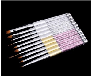 High Quality wood Nail Art Brush Acrylic Painting Smile French Manicure Nail Pen Brush