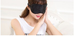 Hot Sell 100% Real Silk Filled Eye Mask Sleeping Mask Sleep Masks Black Soft and Smooth Hand Washable Big Size